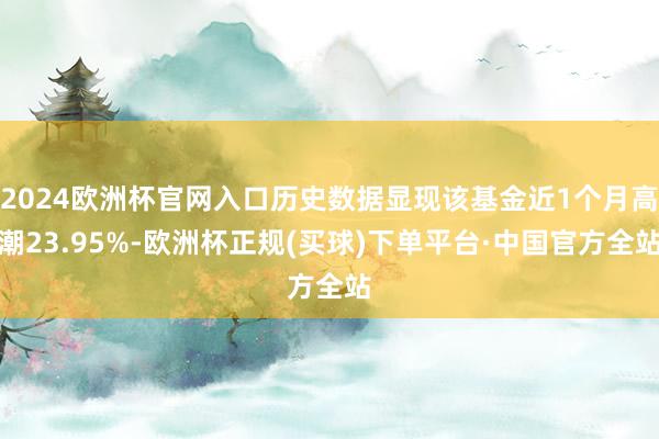 2024欧洲杯官网入口历史数据显现该基金近1个月高潮23.95%-欧洲杯正规(买球)下单平台·中国官方全站