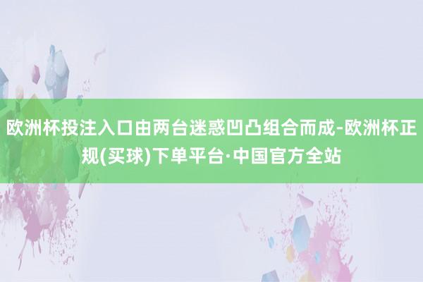 欧洲杯投注入口由两台迷惑凹凸组合而成-欧洲杯正规(买球)下单平台·中国官方全站