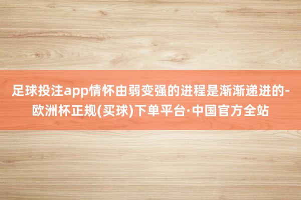 足球投注app情怀由弱变强的进程是渐渐递进的-欧洲杯正规(买球)下单平台·中国官方全站