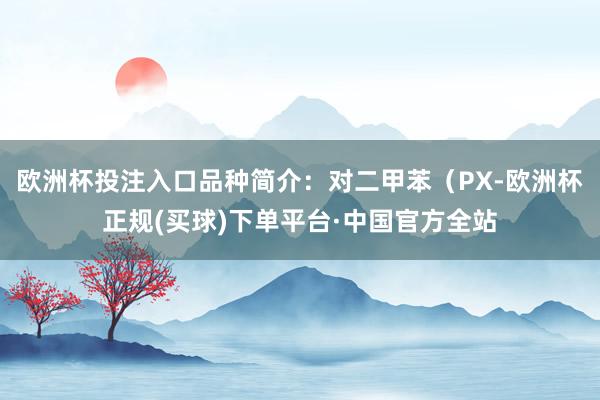 欧洲杯投注入口品种简介：对二甲苯（PX-欧洲杯正规(买球)下单平台·中国官方全站